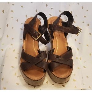 Jessica Simpson Brown Leather Pumps